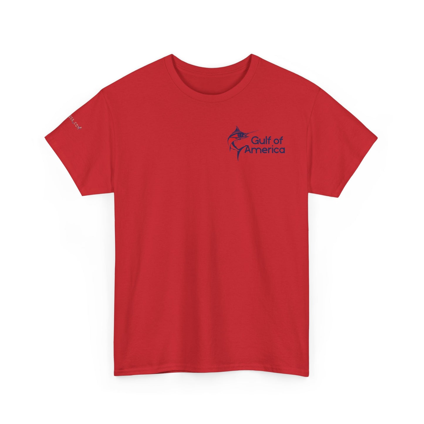 American Flag Marlin Patriotic Gulf of America Tee, Unisex Cotton T-Shirt