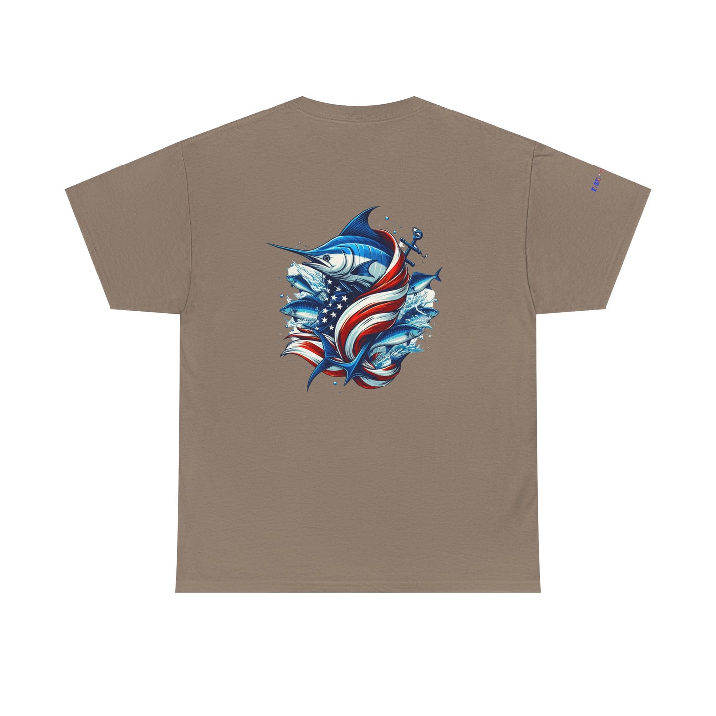Patriotic Gulf of America Tee, Unisex Cotton T-Shirt, Fishing Shirt, Summer Apparel, Casual Wear, Gift for Anglers