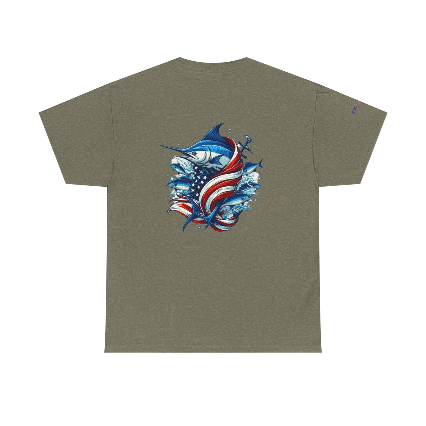 Patriotic Gulf of America Tee, Unisex Cotton T-Shirt, Fishing Shirt, Summer Apparel, Casual Wear, Gift for Anglers