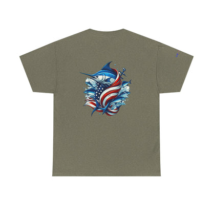 Patriotic Gulf of America Tee, Unisex Cotton T-Shirt, Fishing Shirt, Summer Apparel, Casual Wear, Gift for Anglers